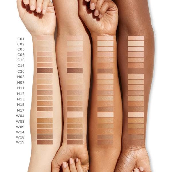 FARMASi Vfx Pro Foundation, Full Coverage Liquid Cream, Lightweight Long Lasting Coverage, Breathable Skin Moisturizer with Color True Matte Blending, Face Makeup, 1 fl. oz / 30 ml - Warm Light 04