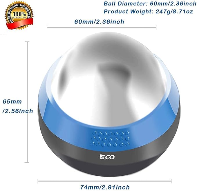 iECO Cryosphere Cold Massage Roller Ball - Massage Ball for Cold & Heat Relief, Myofascial Release, Trigger Point Therapy, Muscle Knots - Deep Tissue Ice Massager