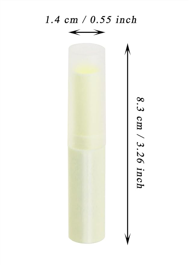 0.14oz Empty Flavored Lip Balm Container Tubes Plastic Homemade Moisturizing Lip Stick with Caps Bulk Fit for Women Adult DIY Making Supplies, 25 Count (Beige)