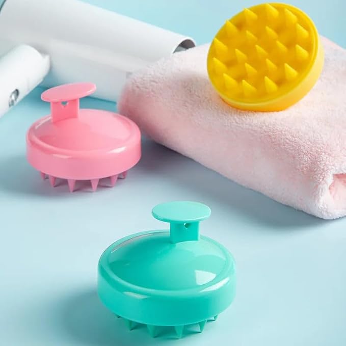 Silicone Scalp Massager for Hair Growth – Shampoo Brush for Shower, Dandruff & Dry Scalp Relief – Soft Silicone Hair Scrubber Lake-Blue