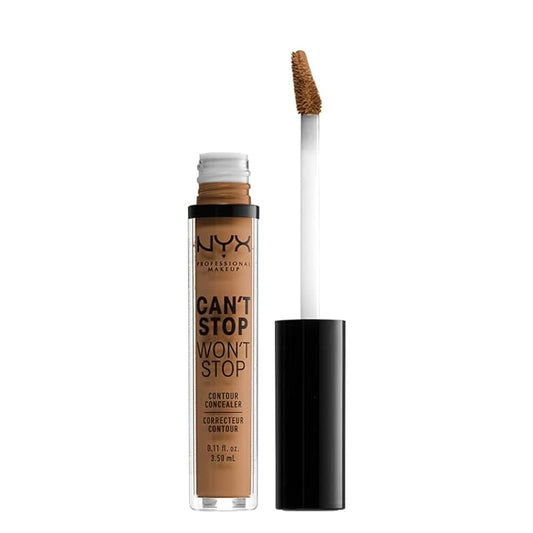 NYX PROFESSIONAL MAKEUP Can't Stop Won't Stop Contour Concealer, 24h Full Coverage Matte Finish - Warm Honey