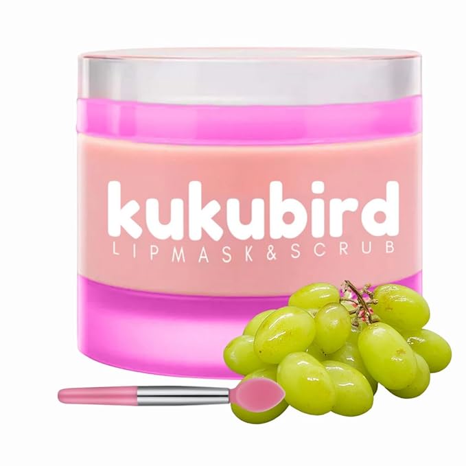 kukubird Exfoliating Lip Scrub Lip Care Treatment For Chapped and Cracked Lips-Grape