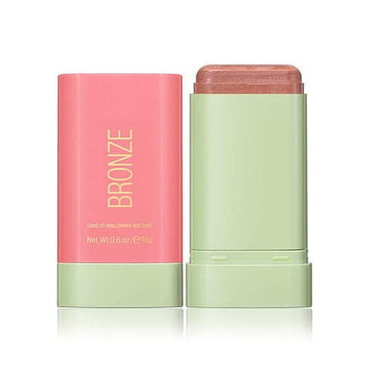 Multi-Purpose Makeup Blush Stick, 3-in-1 Beauty Tinted Solid Blush Stick For Cheeks, Lips And Eyes Waterproof Natural Cream Blush Stick With Long-Lasting Moisturizing Formula (#1Warm Glow)