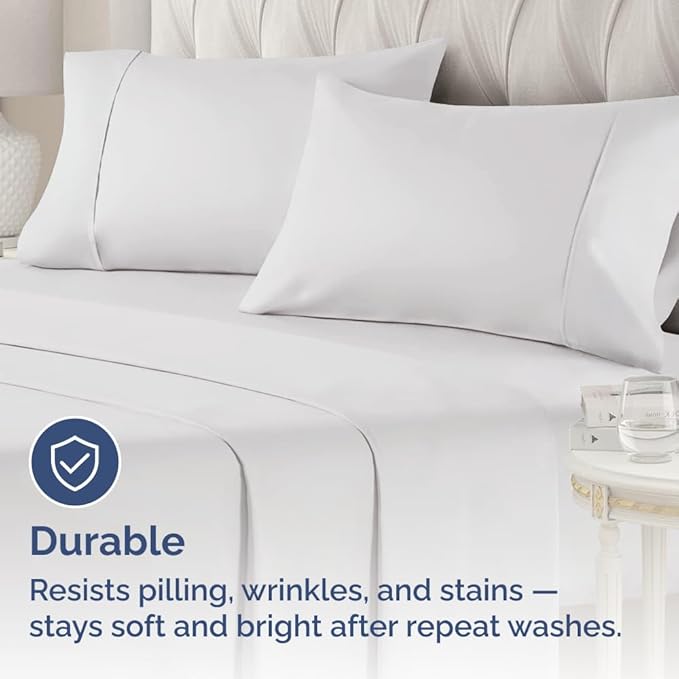 Standard Pillow Cases - 2 Pack - Super Soft Pillowcase Covers - Envelope Enclosure - Hotel Quality Pillow Protectors - Wrinkle Free, Fade & Stain Resistant - Machine Washable - 20" x 26" (French Grey)
