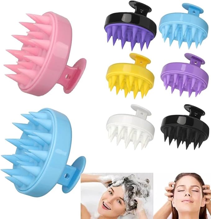 Silicone Scalp Massager for Hair Growth – Shampoo Brush for Shower, Dandruff & Dry Scalp Relief – Soft Silicone Hair Scrubber Green