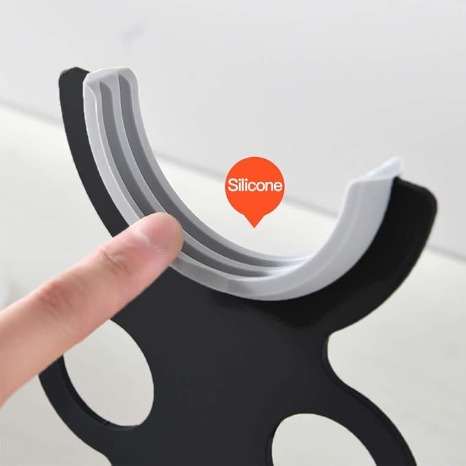 I'smartmoon Hair Dryer Holder for Dyson Supersonic, Aluminum Alloy Bracket Power Plug Holder, Bathroom Organizer for Dyson Supersonic hairdryer Care Tools (Black)