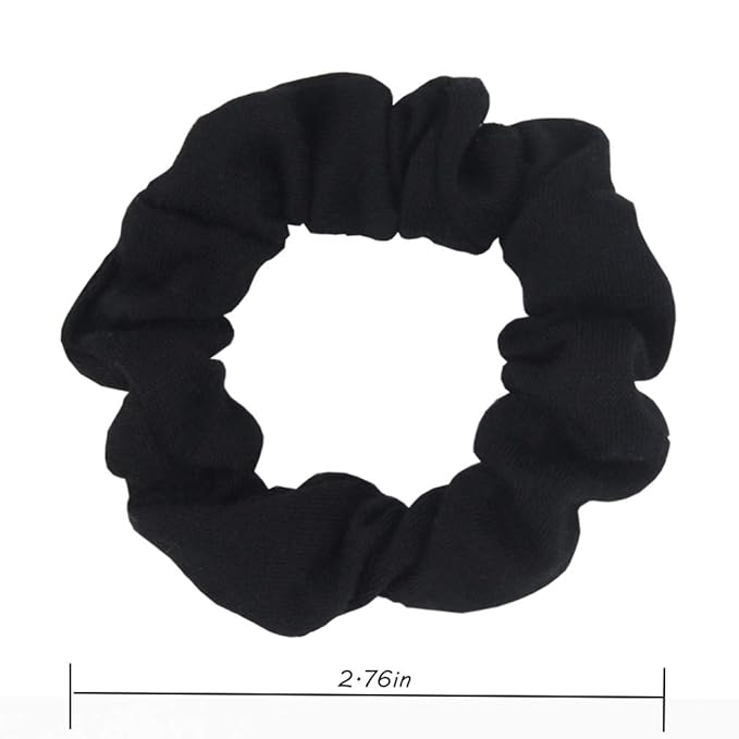 SUSULU Pack of 16pcs Soft Hair Scrunchies Single Jersey Solid Color Ponytail Holders Elastic Hair Ties for Women Accessories