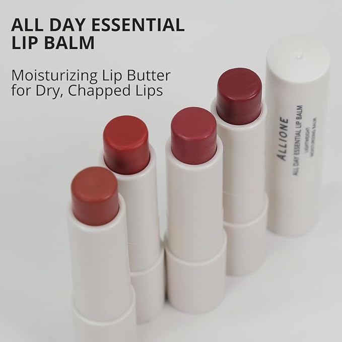 All Day Essential Tinted Lip Balm 04 Allure Rose | Natural Gloss Balm, Moisturizing Lip Care, Deep Nourishing Plant-Based Chapstick, Lasting Hydration Lip Butter for Dry Cracked Chapped Lips