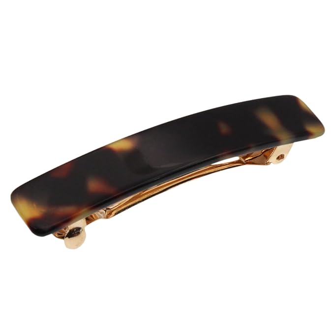 French Amie Small 2 1/4 inch Celluloid Handmade Hair Barrette No Slip Grip Durable Styling Women Hair Accessories Hair Clip for Girls, Made in France(Tokyo)