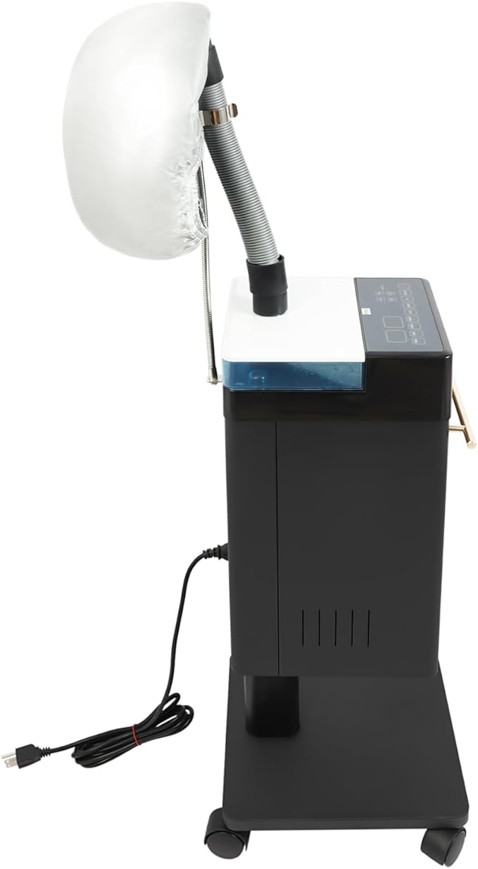 Nano Hair Steamer Micro Mist Hydration Hair Machine Professional Standing Hooded Hair Steamer for Deep Conditioning Multi-Function Hair Care Equipment for Color, SPA, Ozone, Hair and Scalp Care, 110V