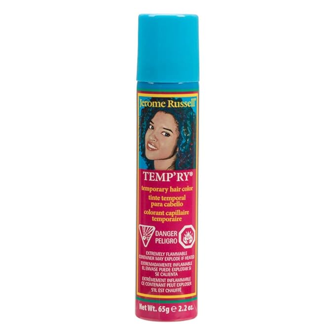 Jerome Russell Temporary Hair Color Spray, Burgundy - Intense Fast-Drying, Non-Sticky, Travel Size Hair Tint for Instant Vivid Color, 2.2 oz