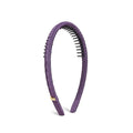SHE'S FREE STYLE JUST FOR YOU Upgraded Classic Thin Headbands for Women, Non-Slip Polyester & Plastic Hair Bands with Teeth for Strong Hold Grip, Durable Hair Accessories (Coffee Brown-F2, Upgrade)