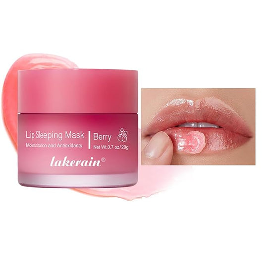 Sleeping Lip Mask, Long-Lasting Nourish & Hydrate Lip Mask, Lip Balm, Lip Oil, Lip Skin Care, Hydrating, Moisturizing Lip Lines Night Sleep Care Lip Anti-chapped Lip Cream (02# Berry)