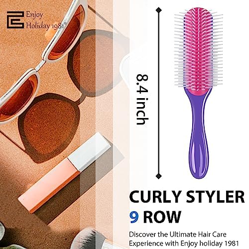 Curly Hair Brush for Women Men Curl Defining Hairbrush Small Mini Detangler Edge Combs Barber Styling Tools Travel Accessories Cruise Ship Essential 2027 Beach Vacation Must Have Gift