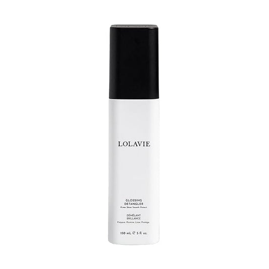 LolaVie Glossing Detangler - 5 oz - Delivers 15x Softer, Smoother Hair & 99% Reduction in Flyaways - 450-Degree Heat Protectant - Color Safe - All Hair Types