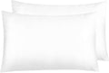 NTBAY Zippered Satin Pillow Cases for Hair and Skin, Luxury Queen Hidden Zipper Pillowcases Set of 2, 20x30 Inches, Pure White
