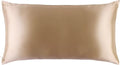 slip King Pure Silk Pillow Case - 100% Pure 22 Momme Mulberry Silk- King Size Standard Pillow Case -Anti-BedHead, Anti-Sleep Crease, Caramel (20" x 36")