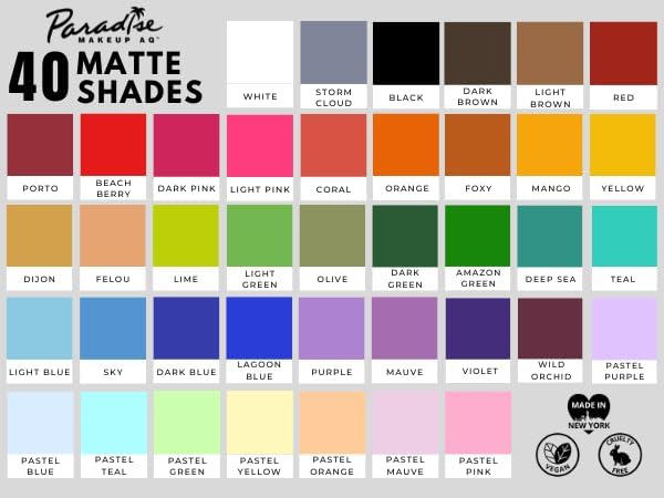 Mehron Makeup Paradise Makeup AQ Pro Size | Stage & Screen Performance, Face & Body Painting, Beauty, Cosplay, and Halloween | Water Activated Face Paint, Body Paint 1.4 oz (40 g) - Pastel Mauve