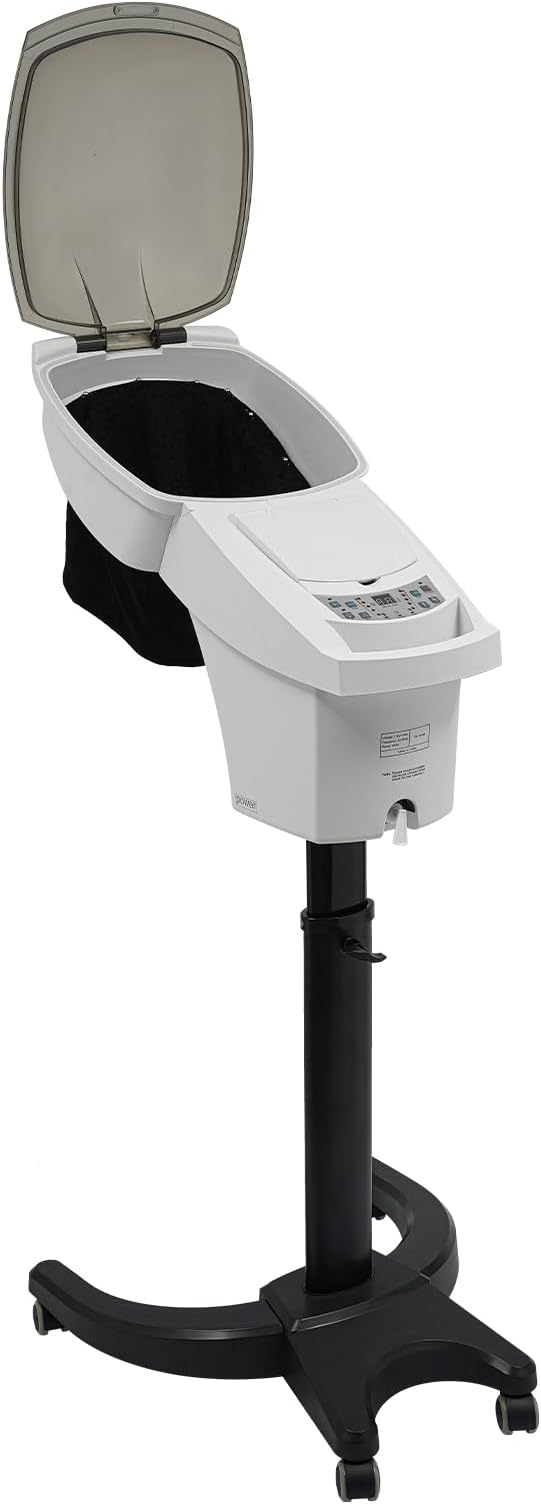 Hair Steamer Professional Hair Salon Steamer with 12 Color Light & Ozone,40-70℃/104-158℉,Hair Steamer with Temperature and Time Adjustment (Wihite 700W1)