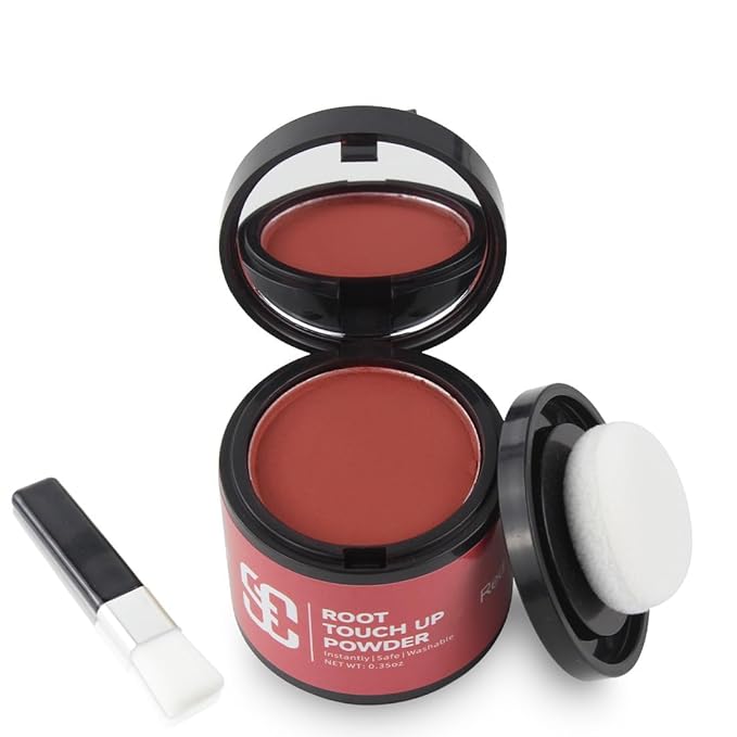 SOVONCARE Hairline Powder - Root Touch Up & Gray Hair Concealer for Men and Women, Instantly Covers Thinning Hair and Bald Spots, Natural-Looking Coverage Red 0.35 oz