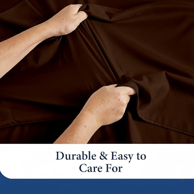 SKY BEDDINGS Queen Pillowcase Set of 2 - Soft Brushed Microfiber Pillow Cases with Envelope Clouser - Wrinkle-Free, Fade-Resistant Pillow Covers - 20 x 30 Inches, Chocolate
