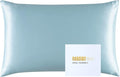 ZIMASILK 25 Momme 100% Pure Mulberry Silk Pillowcase for Hair and Skin Care, Highest Grade 6A Pillow Cases for Women, Long-Lasting Durablity, Gift for Women Men, 1Pc (Standard 20"x26", Light Blue)