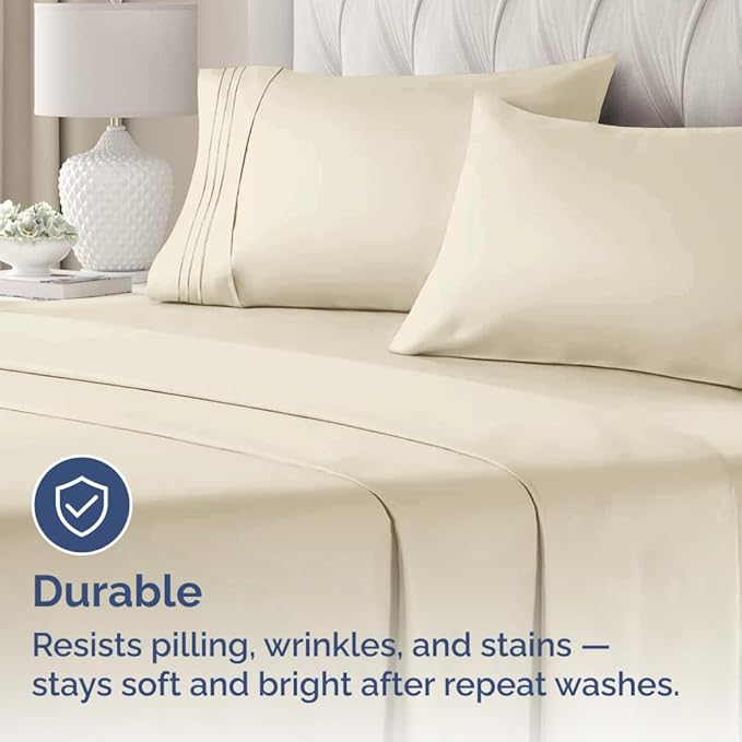 Queen Pillow Cases Set of 2 - Ultra Soft Hotel Quality Pillowcase Covers - Comfy, Cozy & Wrinkle Free - Shrinkage, Stain and Fade Resistant - Machine Washable Pillow Protectors - 2 Piece Set - Wheat