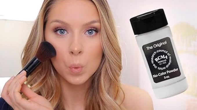 RCMA - Translucent Powder with Flesh Tone Pigment for Flawless Finish - Professional Makeup - Bottle 3 Ounces - Movie, Theater, or Everyday Makeup