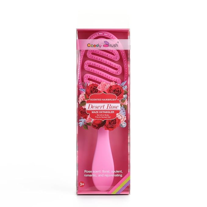 Candy Brush Scented Detangling Hair Brush for Wet or Dry Hair, Professional Vented Brush for Thick, Coarse & Curly Hair for Women and Girl. Eliminates Knots & Scalp Massage, Idea Gift