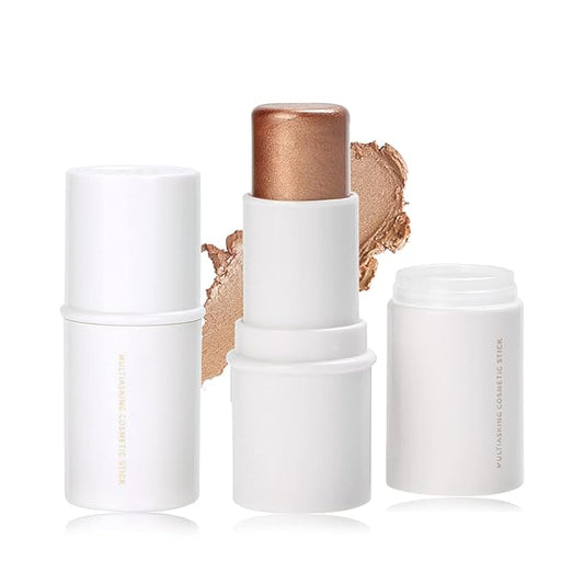 Cream Blush Stick for Cheek and Lip Tint, Multi Use as Highlighter Makeup and Blush Stick for Older Women & Mature Skin(#3 Brighten)