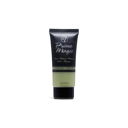 W7 Prime Magic Anti-Redness Face Primer - Green Color Correcting Face Priming Formula - Vegan Makeup