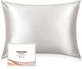 Adubor 100% Silk Pillowcase - Mulberry Silk Pillow Cases, 23 Momme 6A Grade Fibers, Silk Pillow Case for Hair and Skin Health, with Hidden Zipper (Standard: 20''x26'', Lvory White, 2PC)