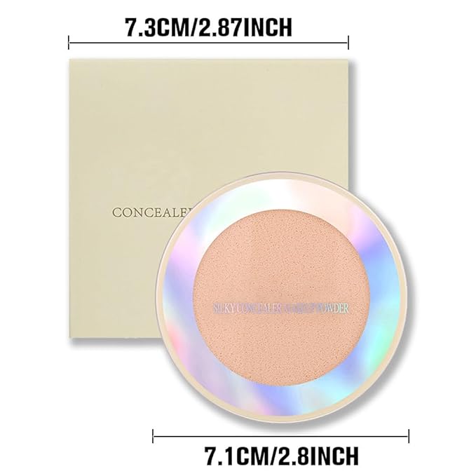 Oil Control Face Pressed Powder, Ultra-Fine Lightweight Face Powder, Soft-focus Matte Finish, Sheer Coverage, Lasting Oil Control, Ivory White (01#)