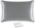 ZIMASILK 25 Momme 100% Pure Mulberry Silk Pillowcase for Hair and Skin Care, Highest Grade 6A Pillow Cases for Women, Long-Lasting Durablity, Gift for Women Men, 1Pc (Queen 20"x30", Iron Gray)