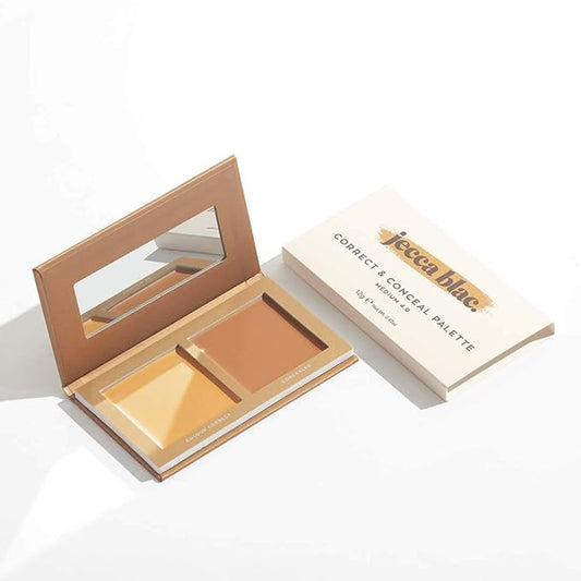 Jecca Blac Correct and Conceal Medium Coverage Palette, Lightweight Long Lasting Formula, Medium To Full Coverage, Gender Neutral and LGBTIQA+ Inclusive Make Up, Medium 4.0, 12g