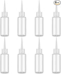 8 Pcs Small Squeeze Bottles, 50ml Tiny Applicator Bottle, Clear Empty Needle Tip Bottles for DIY Craft, Leak-Proof Hair Dye Bottle for Hair Dye, Paint Art and Liquids