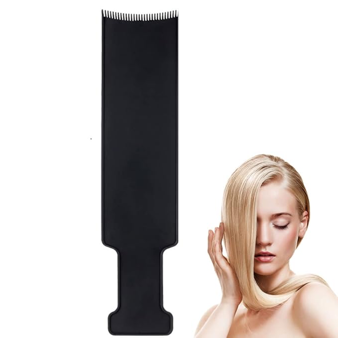 Hair Sectioning Board Dyeing Board Comb Hair Coloring Kit Barber Flat Top Paddle Comb Hairdressing Tools Black (L).