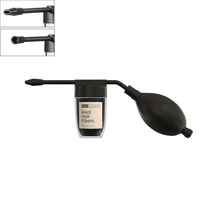 Hair Illusion Spray Applicator Removable Flat Tip designed to Spray Precise Hairline or Remove Tip For Round Sprayer And Wide Coverage (does not include hair fibers)