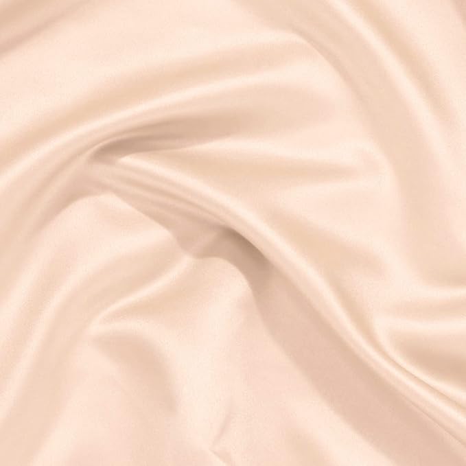 uxcell 2 Pack Silk Satin Pillowcase for Hair and Skin, Cool, Silky, Soft Breathable Pillow Cases Travel Size 14x20 Inch Sateen Pillowcase Light Tan with Envelope Closure