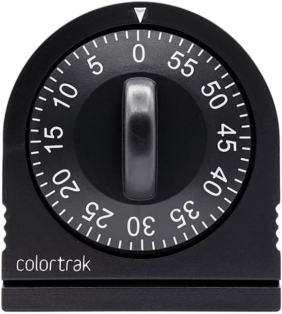 60 Minute Wind Up Timer (2 Pack) Visual Mechanical Timer, from 0 to 60 Minutes, for Kitchen, Hair Color Processing, Tanning Time, Kids' Home and Classroom Activities or Timeouts, Black