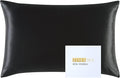 ZIMASILK 25 Momme 100% Pure Mulberry Silk Pillowcase for Hair and Skin Care, Highest Grade 6A Pillow Cases for Women, Long-Lasting Durablity, Gift for Women Men, 1Pc (King 20"x36", Black)