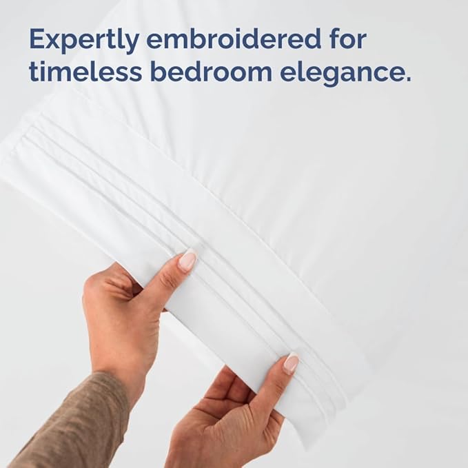 King Pillow Cases Set of 6 - Ultra Soft Hotel Quality Pillowcase Covers - Comfy & Wrinkle Free - Shrink, Stain and Fade Resistant - Easy-Care, Machine Washable Pillow Protectors - 6 Piece Set - White