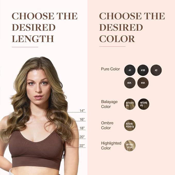 GOO GOO Clip in Hair Extensions Real Human Hair, Remy Human Hair Extensions Clip ins for Women, Natural Human Hair, 18inch 110g 7Pcs, 3/8/613 Balayage Walnut Brown to Ash Brown and Bleach Blonde