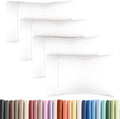 Standard Pillow Cases - 4 Pack - Super Soft Pillowcase Covers - Envelope Enclosure - Hotel Quality Pillow Protectors - Wrinkle Free, Shrink and Stain Resistant - Machine Washable - 20" x 26" (White)