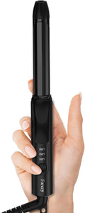 FARERY Mini Curling Iron Dual Voltage, 3/4 Inch Travel Curling Iron with 3 Adjustable Temp, Auto-Off, Ceramic Mini Hair Curler with Argan Oil &Keratin Infused, Travel Size Curling Wand with StorageBag