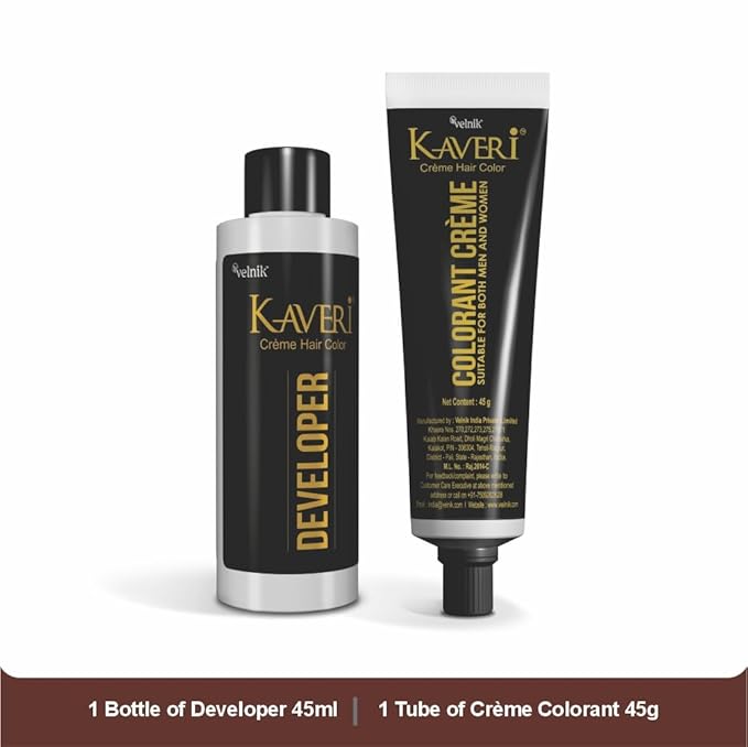 Creme Hair Color Permanent Hair Dye Color - With Improved Creme Formula for Gray Coverage Ammonia Free Hair Color Dye for Rich Bright Long lasting (Dark Brown, 3.04 Fl Oz) - Pack Of 2