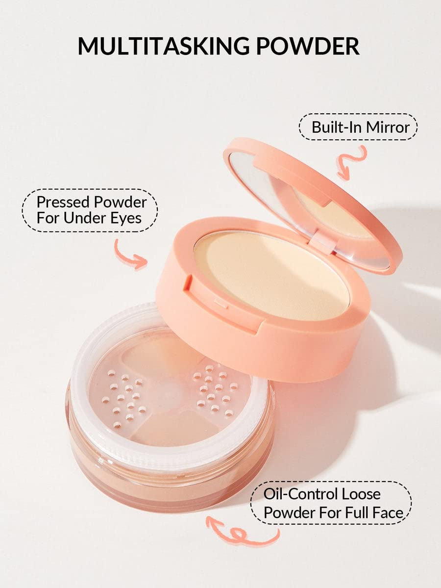 SHEGLAM Insta-Ready Face Powder Loose Under Eye Setting Powder - Toasted Almond