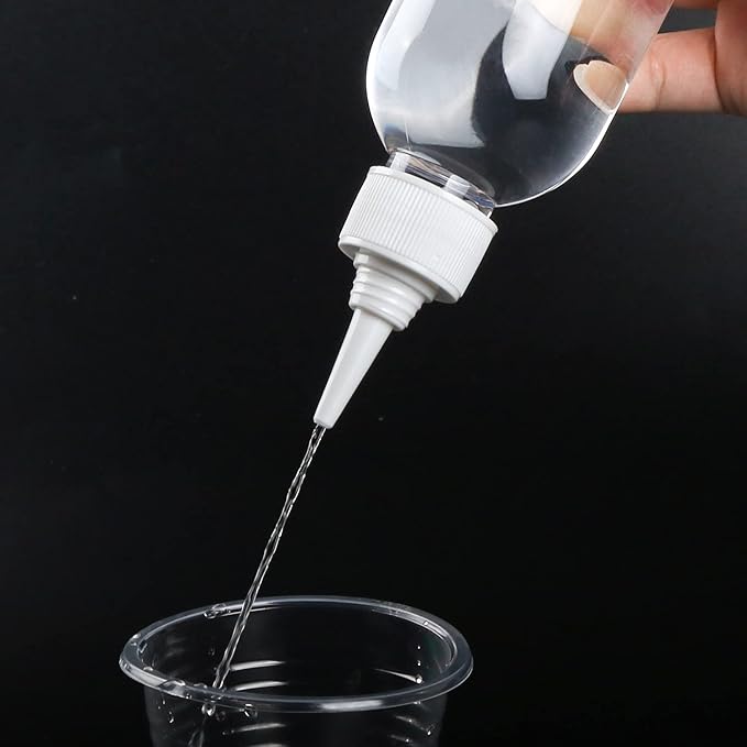 TRENDBOX 4oz / 120ml Plastic Bottle Pointed Mouth Top Cap for Essential Oils, Liquid - 12 Pack