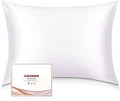 Adubor 100% Silk Pillowcase - Mulberry Silk Pillow Cases, 23 Momme 6A Grade Fibers, Silk Pillow Case for Hair and Skin Health, with Hidden Zipper (Standard 20''×26'', White, 1PC)