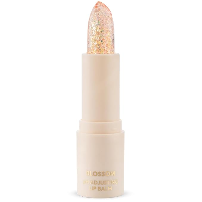 Blossom pH Adjusting Shimmering Lip Balm Moisturizing Glitter Sparkle Lip Balm, 0.12oz./3.5g, Coral